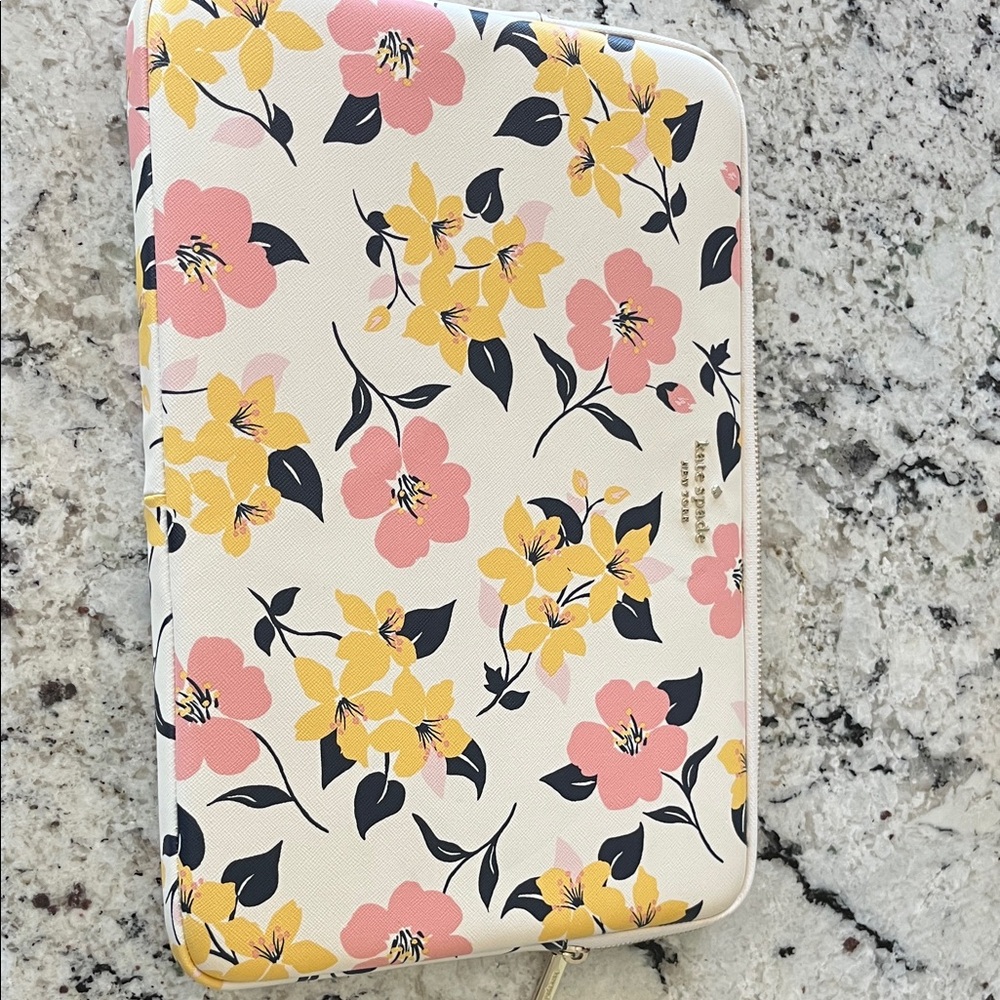 Kate Spade Cream Floral Laptop Sleeve